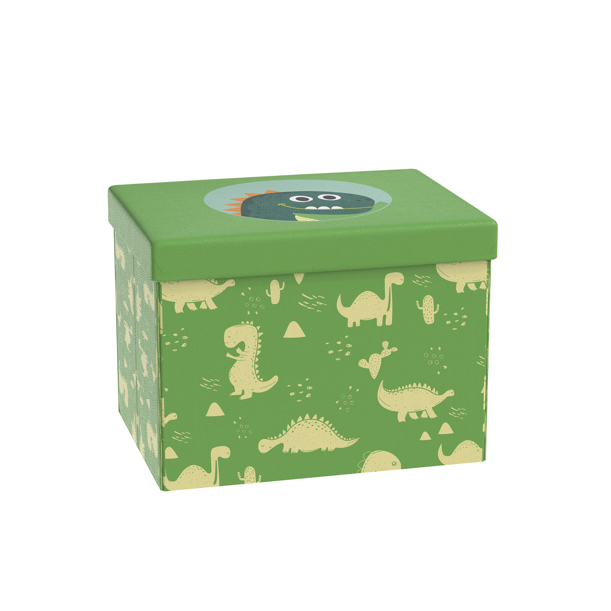 PVC Foldable Storage Ottoman for Kids