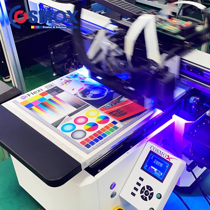 A3+ size UV flatbed printer dual heads UV DTF Printer