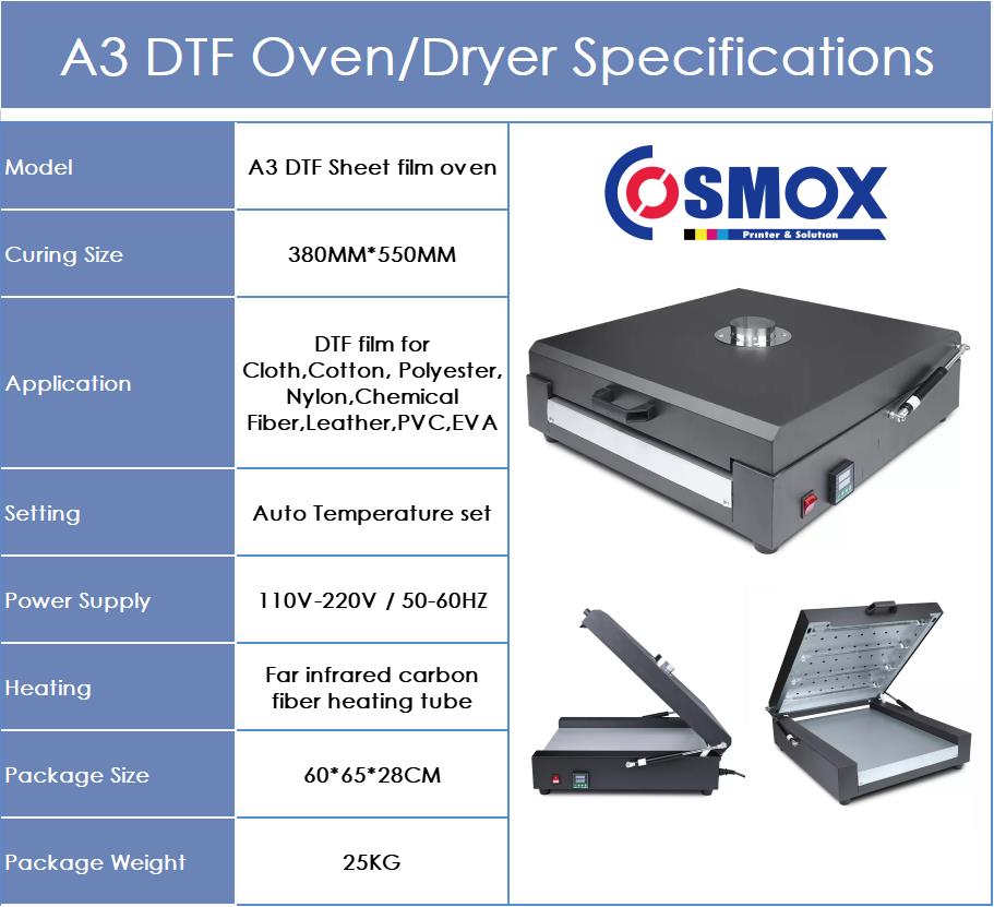 A3 DTF Oven machine DTF Film Dryer