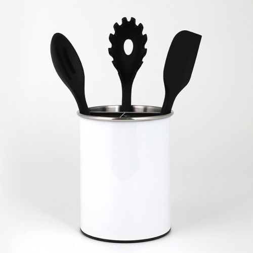 Colorful Stainless Steel Rotary Utensil Holder With Removable Insert