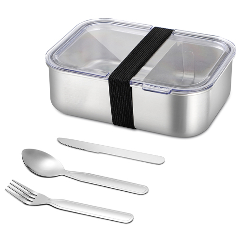 800ml Stainless Steel Camping Leakproof Food Storage Containers Tiffin Bento Lunch Box Set with Compartment
