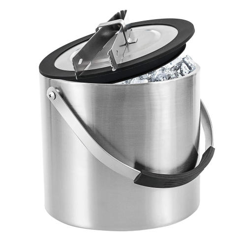 Custom 3L Insulated Double Wall Stainless Steel Ice Bucket with Lid