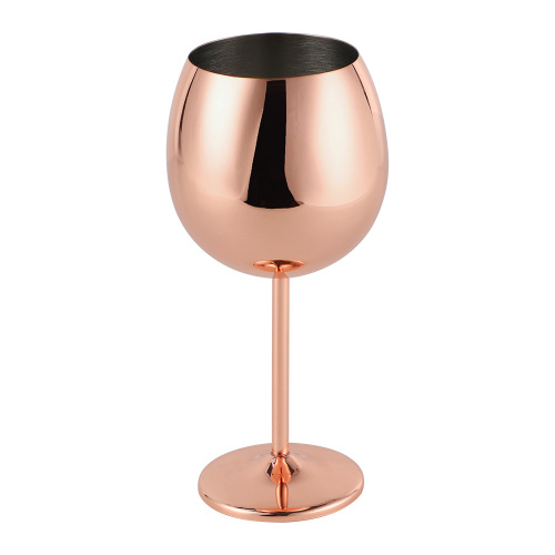 Custom 19.5 Oz Premium Grade Stainless Steel Wine Glasses Unbreakable Pink Goblets