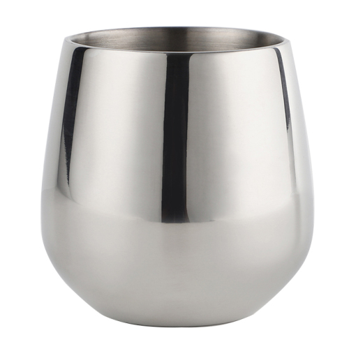 Customize Double Wall Stainless Steel Wine Glass Martell Cup Stemless Wine Glass Mug