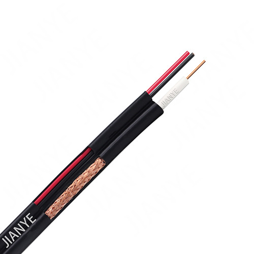JIANYE Rg6 Siamese Coaxial Cable Al BC Braiding Cctv Camera Cables High Quantity 2c Rg 6 Coaxial Cable With Power