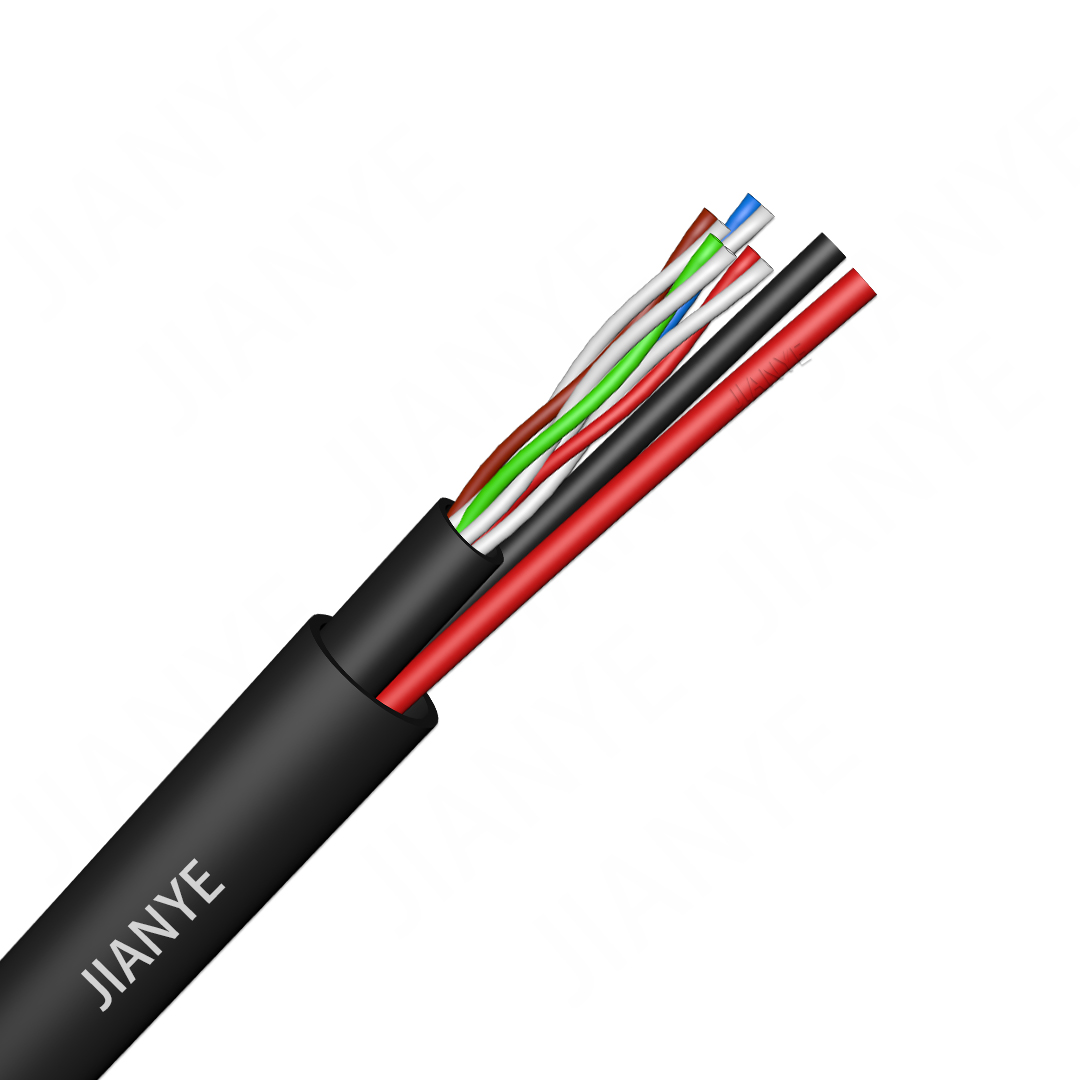 JIANYE Cat5e With Power BC CCA Conductor Double Jacket