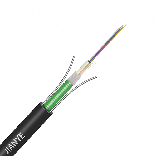 JIANYE GYXTW Optical Cable 2 To 48 Cores HDPE Jacket with Steel messger wire