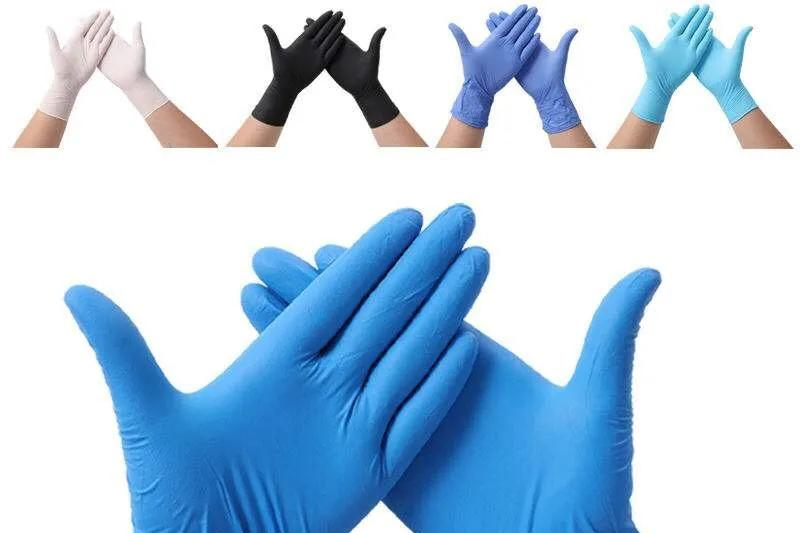 9″-disposable nitrile examination gloves