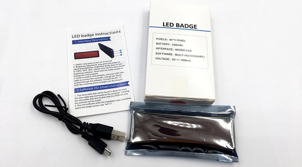 LED Name Badges Mini LED Screen Built-in Lithium Battery