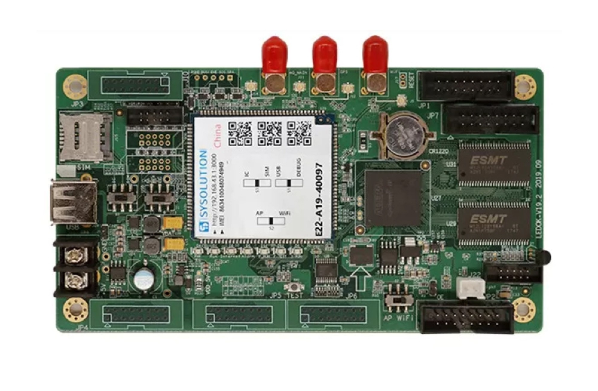 Sysolution Xixun E22 LED Control Card For Car Rear Window LED Screen