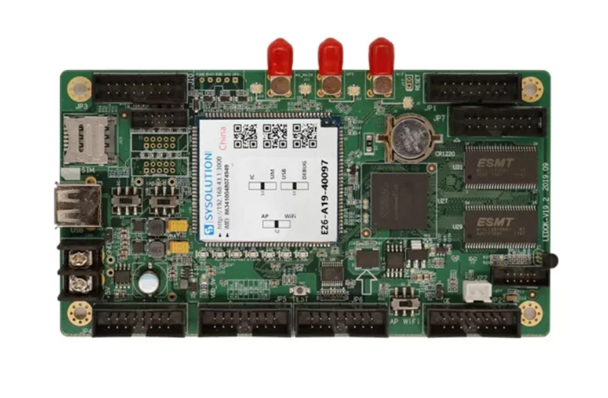 Sysolution Xixun E26 LED Controller Card For Taxi Top Sign