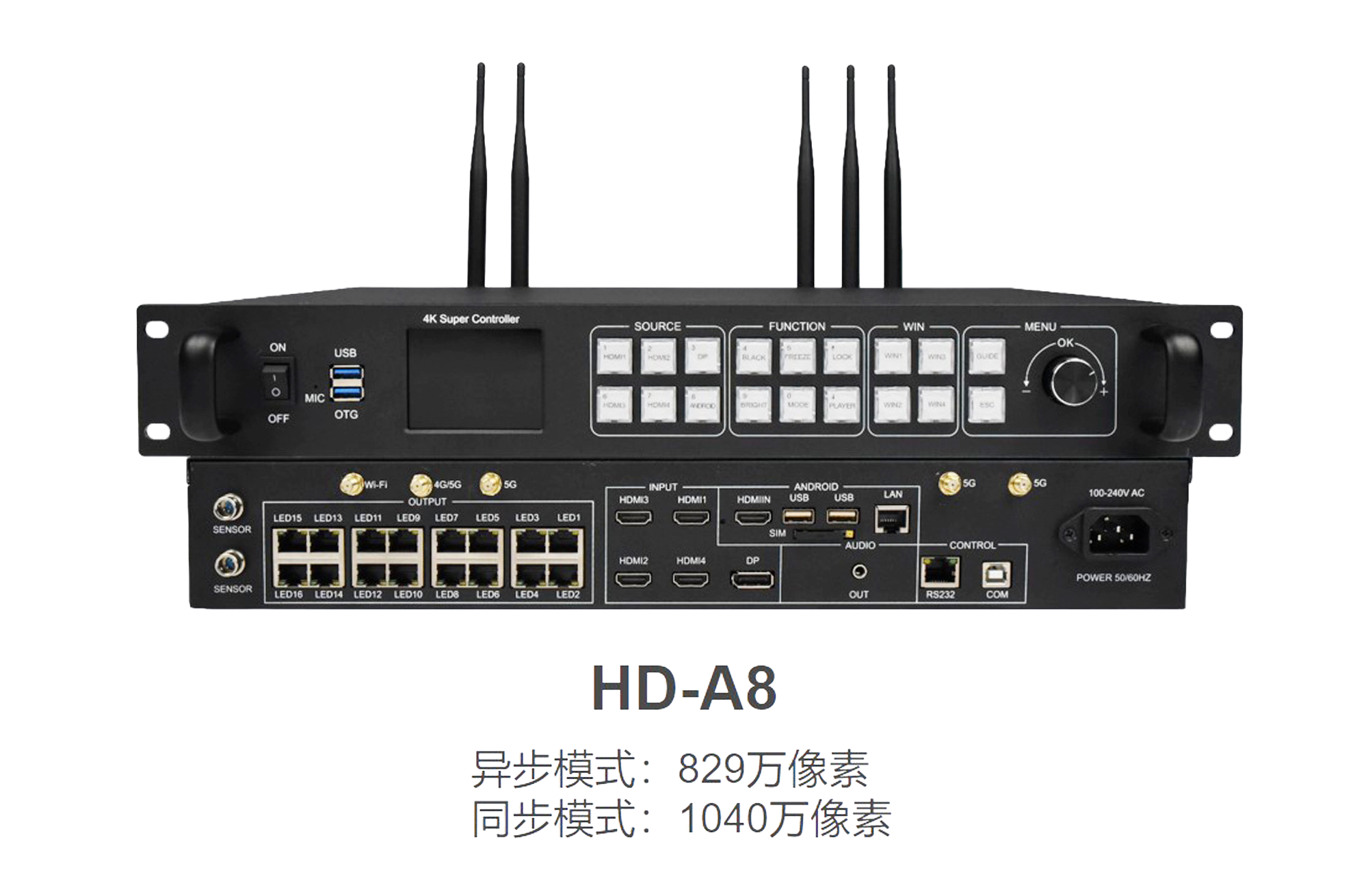 HUIDU HD-A8 Full Color 4K synchronous and asynchronous Led screen player