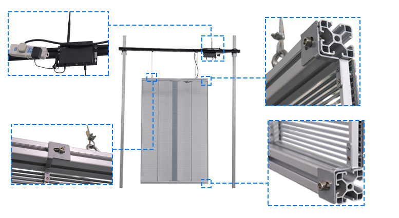 P3.91-7.82 Transparent LED Poster Screen