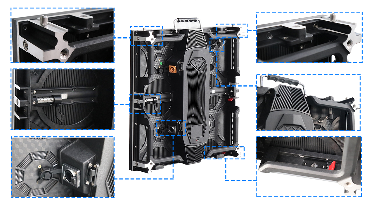 P4.81 Outdoor 500x500mm Die-Cast Rental Curved LED Screen Panel