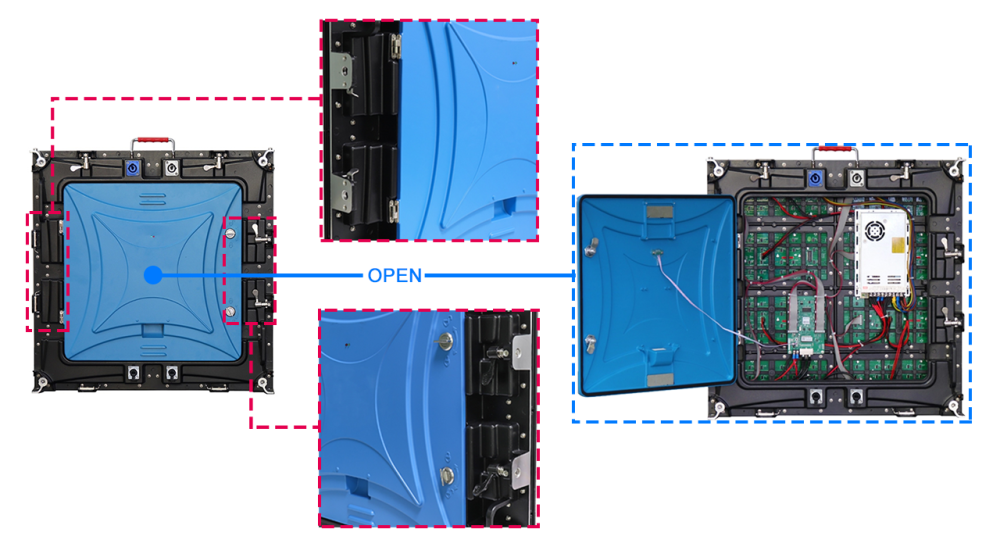 P3.076 Indoor Die-Cast Rental 640x640mm LED Video Display