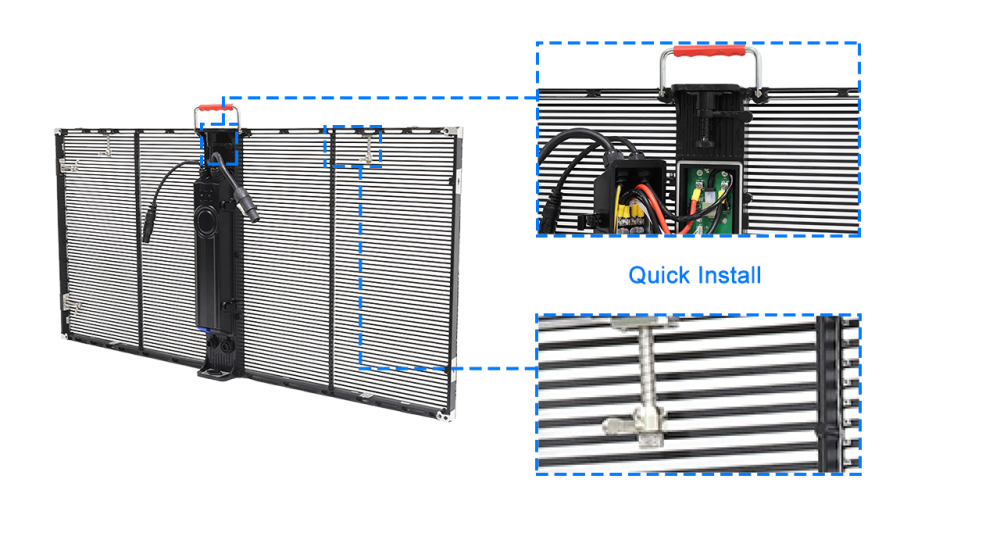 P3.91-7.82 1000x500 Transparent LED Screen
