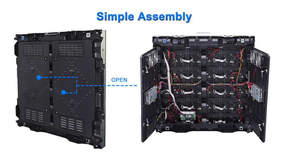 P3.076 Indoor 960x960mm Die-cast Fixed installation LED Panel Wall