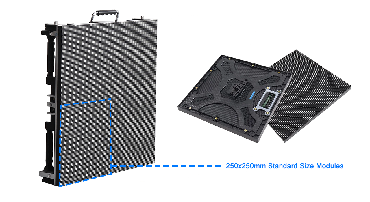 P4.81 Indoor 500X500mm Rental Arc LED Screen Board
