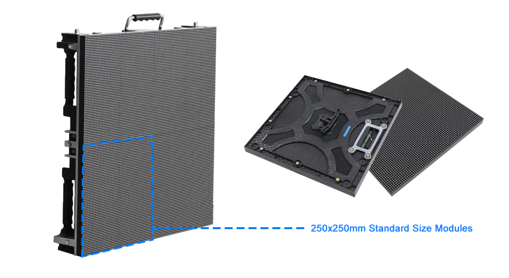 P4.81 Indoor 500X500mm Rental Arc LED Screen Board