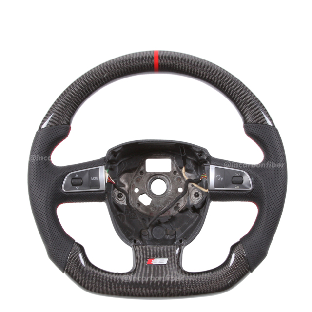 Carbon Fiber Steering Wheel for Audi A1 A2 A3 A4 A5 A6 A7 S3/RS3 S4/RS4 S5/RS5 S6/RS6 S7/RS7 R8 Q2 Q3 Q5 Q7 SQ5