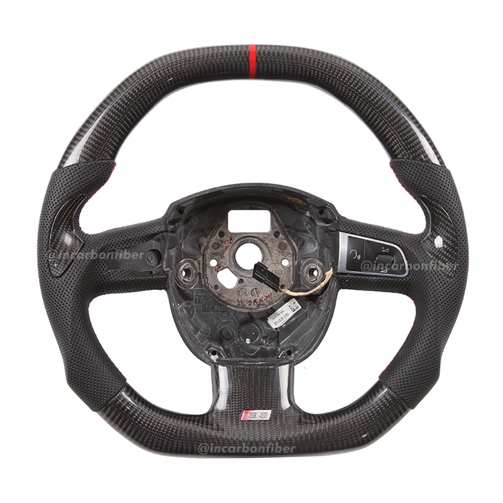Carbon Fiber Steering Wheel for Audi A1 A2 A3 A4 A5 A6 A7 S3/RS3 S4/RS4 S5/RS5 S6/RS6 S7/RS7 R8 Q2 Q3 Q5 Q7 SQ5