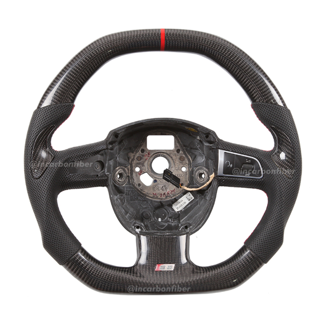 Carbon Fiber Steering Wheel for Audi A1 A2 A3 A4 A5 A6 A7 S3/RS3 S4/RS4 S5/RS5 S6/RS6 S7/RS7 R8 Q2 Q3 Q5 Q7 SQ5