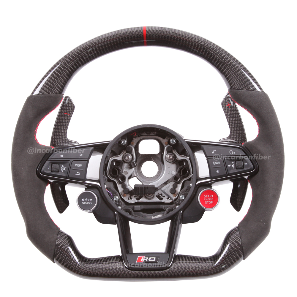 Carbon Fiber Steering Wheel for Audi S3/RS3 S4/RS4 S5/RS5 S6/RS6 S7/RS7 R8 TT/TTRS