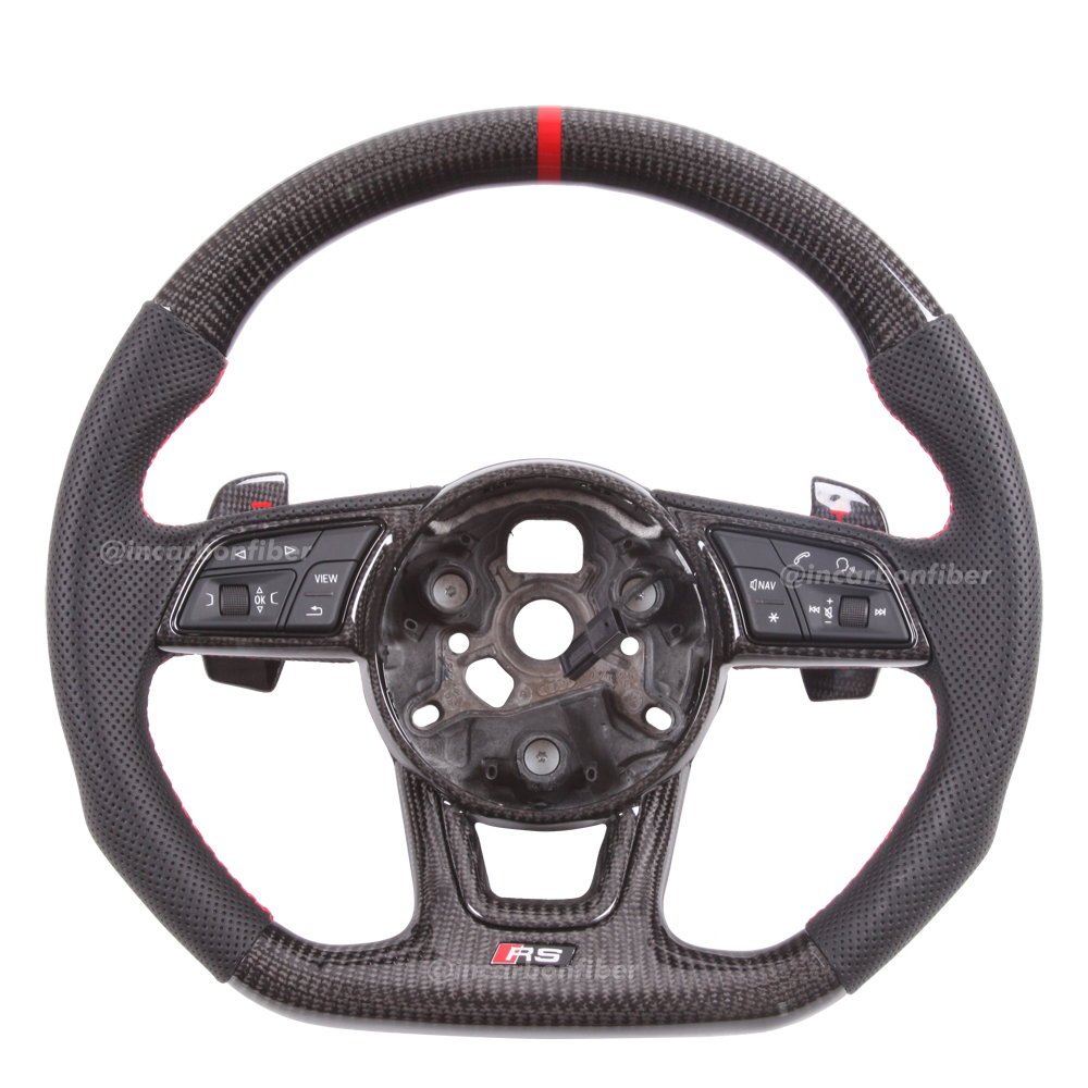 Carbon Fiber Steering Wheel for Audi A1 A2 A3 A4 A5 A6 A7 S3/RS3 S4/RS4 S5/RS5 S6/RS6