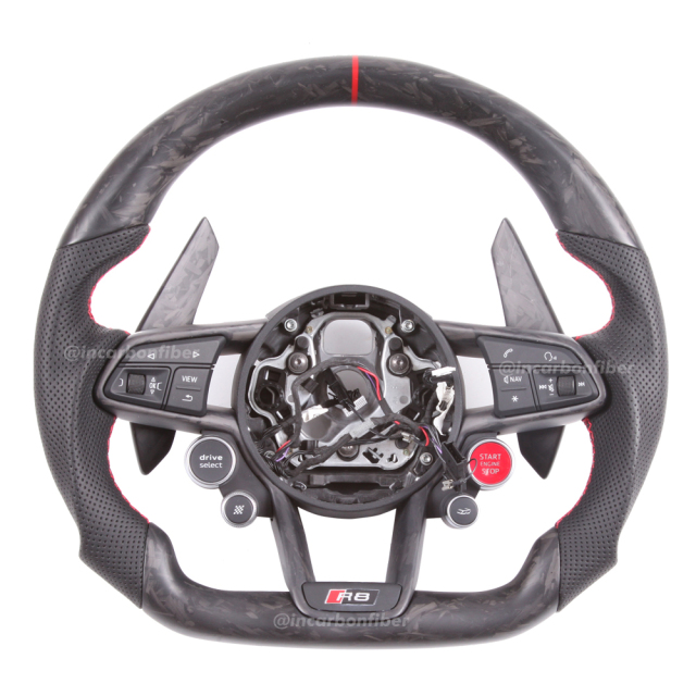 Carbon Fiber Steering Wheel for Audi S3/RS3 S4/RS4 S5/RS5 S6/RS6 S7/RS7 R8 TT/TTRS