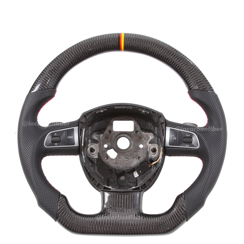 Carbon Fiber Steering Wheel for Audi A1 A2 A3 A4 A5 A6 A7 S3/RS3 S4/RS4 S5/RS5 S6/RS6 S7/RS7 R8 Q2 Q3 Q5 Q7 SQ5