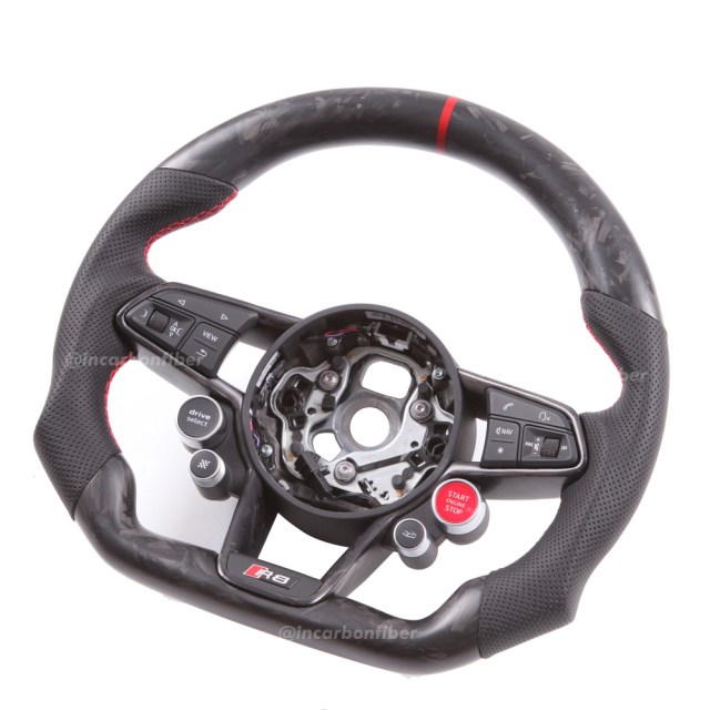 Carbon Fiber Steering Wheel for Audi S3/RS3 S4/RS4 S5/RS5 S6/RS6 S7/RS7 R8 TT/TTRS