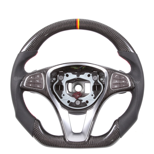 Carbon Fiber Steering Wheel for Mercedes Benz B-Class, C-Class, E-Class, GLA, GLC, GLE, GLS, CLA, CLS, VITO