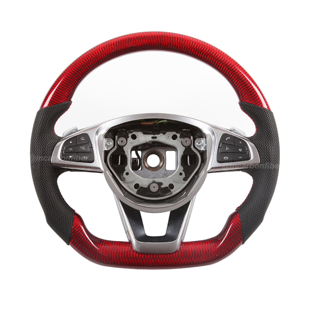 Carbon Fiber Steering Wheel for Mercedes Benz C-Class, E-Class, S-Class, GLA, GLE, CLA, CLS, SLC, SL, AMG