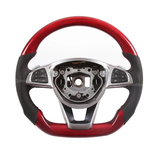 Carbon Fiber Steering Wheel for Mercedes Benz C-Class, E-Class, S-Class, GLA, GLE, CLA, CLS, SLC, SL, AMG