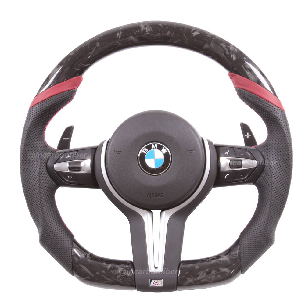 Carbon Fiber Steering Wheel for BMW 1 Series, 2 Series, 3 Series, 4 Series, 5 Series, M Series, X1, X3, X5, X6