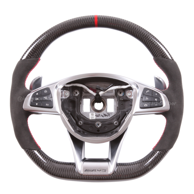 Carbon Fiber Steering Wheel for Mercedes Benz AMG, C-Class, E-Class, S-Class, GLA, CLA, CLS, GLE, SLC, SL