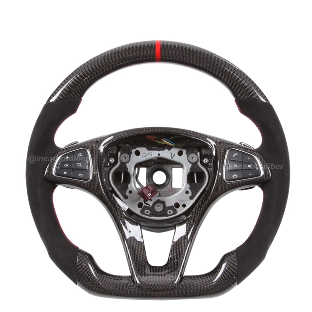 Carbon Fiber Steering Wheel for Mercedes Benz B-Class, C-Class, E-Class, GLA, GLC, GLE, GLS, CLA, CLS, VITO