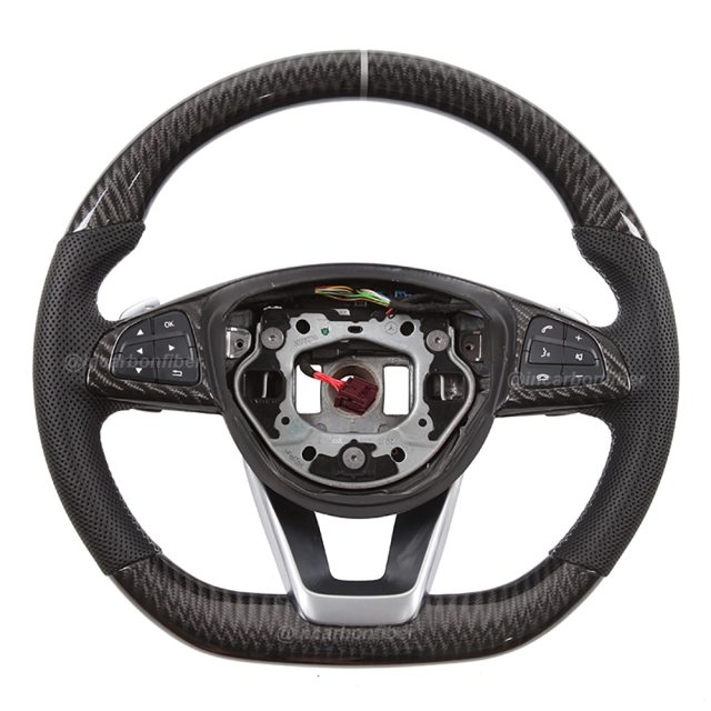 Carbon Fiber Steering Wheel for Mercedes Benz C-Class, E-Class, S-Class, GLA, GLE, CLA, CLS, SLC, SL, AMG