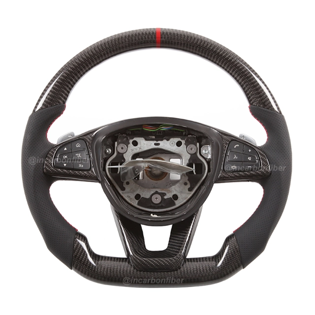 Carbon Fiber Steering Wheel for Mercedes Benz C-Class, E-Class, S-Class, GLA, GLE, CLA, CLS, SLC, SL, AMG