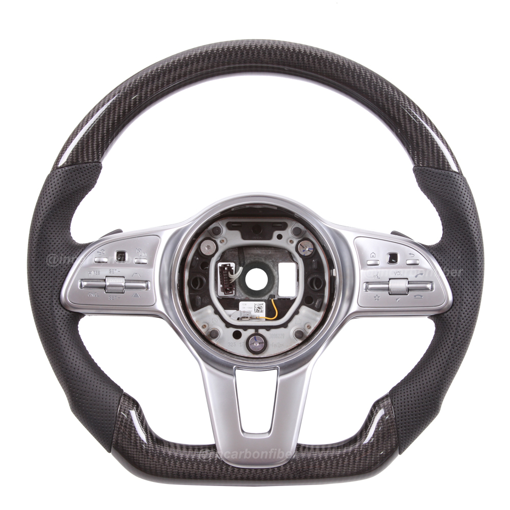 Carbon Fiber Steering Wheel for Mercedes Benz B-Class, C-Class, E-Class, CLA, GLE, GLS, EQC