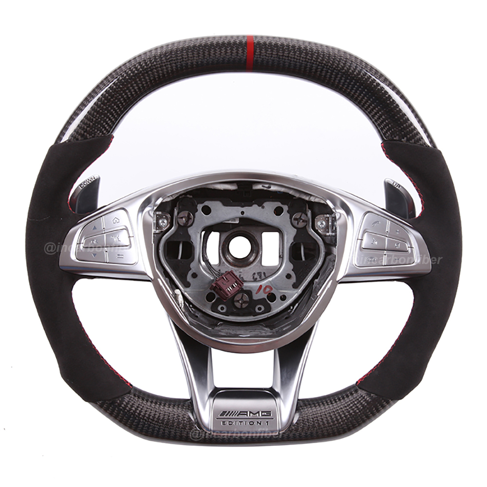 Carbon Fiber Steering Wheel for Mercedes Benz AMG, C-Class, E-Class, S-Class, GLA, CLA, CLS, GLE, SLC, SL
