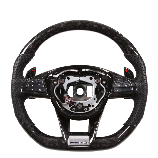 Carbon Fiber Steering Wheel for Mercedes Benz AMG, C-Class, E-Class, S-Class, GLA, CLA, CLS, GLE, SLC, SL