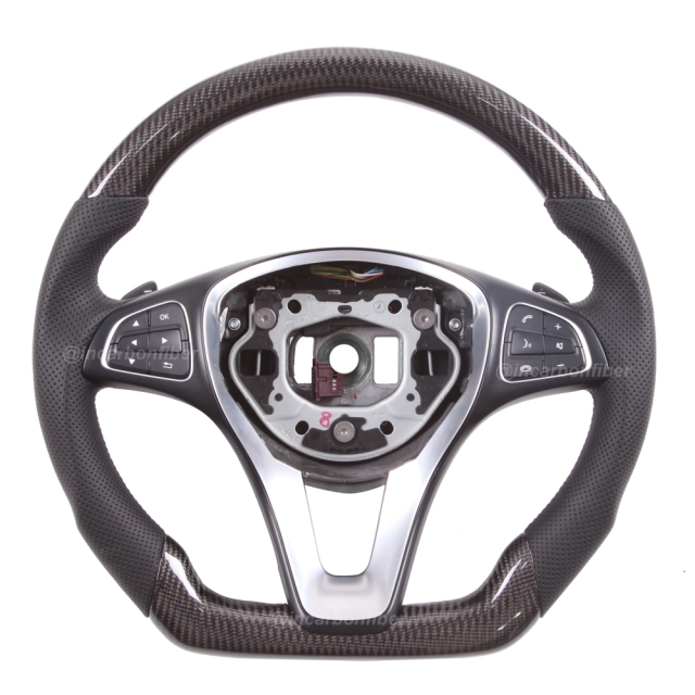 Carbon Fiber Steering Wheel for Mercedes Benz B-Class, C-Class, E-Class, GLA, GLC, GLE, GLS, CLA, CLS, VITO