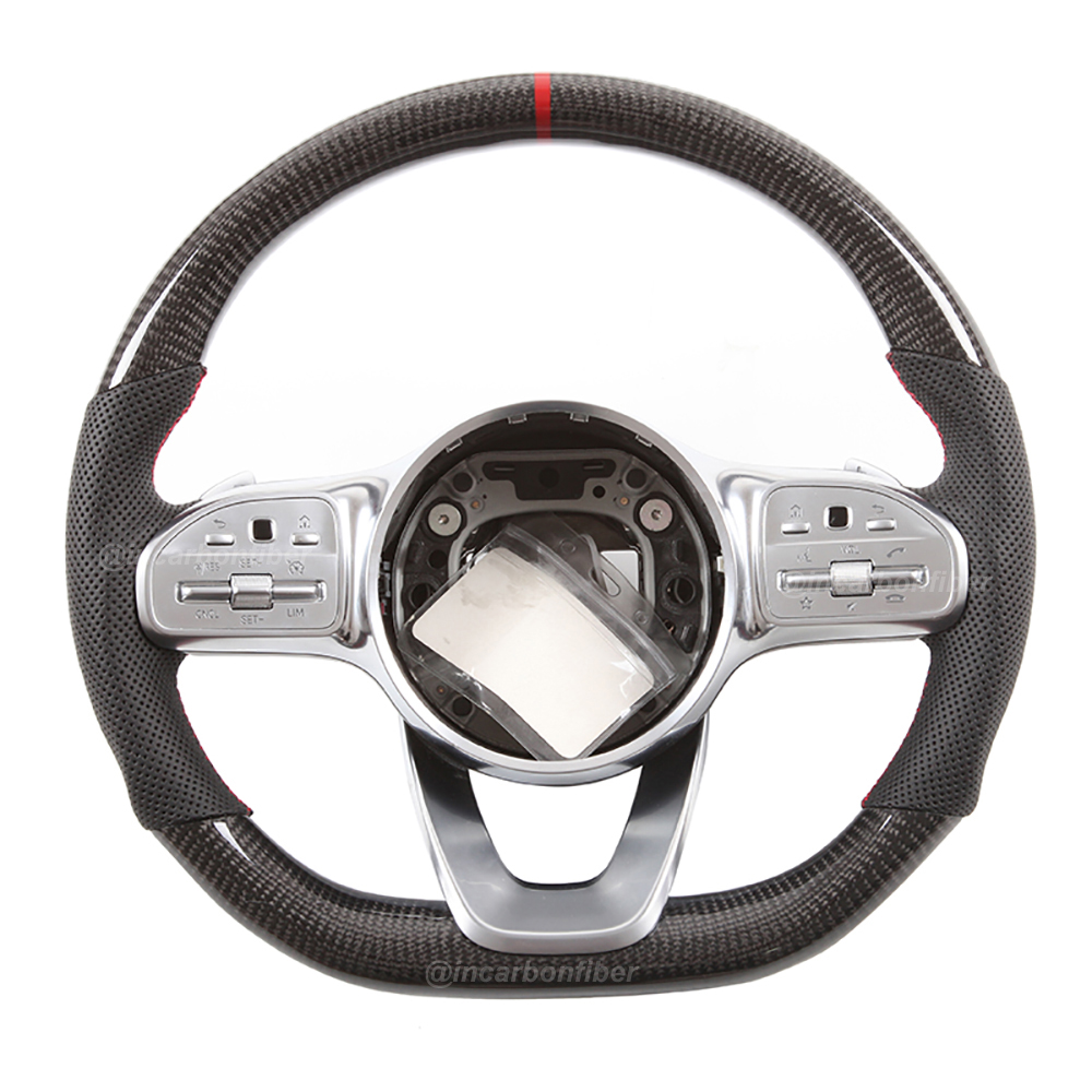 Carbon Fiber Steering Wheel for Mercedes Benz A-Class, C-Class, E-Class ...