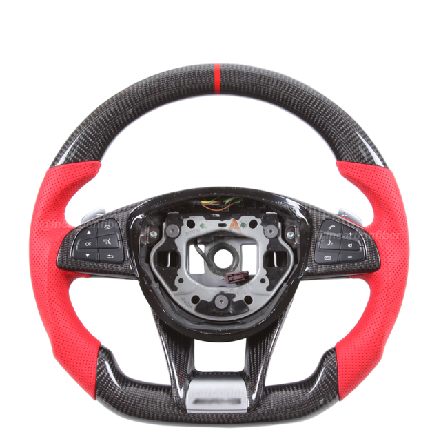 Carbon Fiber Steering Wheel for Mercedes Benz AMG, C-Class, E-Class, S-Class, GLA, CLA, CLS, GLE, SLC, SL