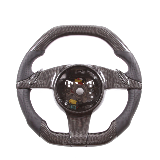Carbon Fiber Steering Wheel for Porsche 911, Cayenne, Macan, Panamera, Taycan, Boxster, Cayman, Spyder, GTS