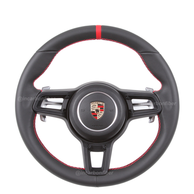 Carbon Fiber Steering Wheel for Porsche 911, Cayenne, Macan, Panamera, Taycan, Boxster, Cayman, Spyder, GTS