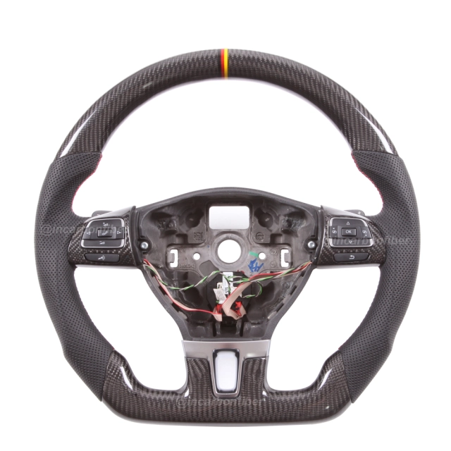 Carbon Fiber Steering Wheel for VW Golf, Scirocco, Polo, Jetta, Tiguan, Passat, Touran, Arteon