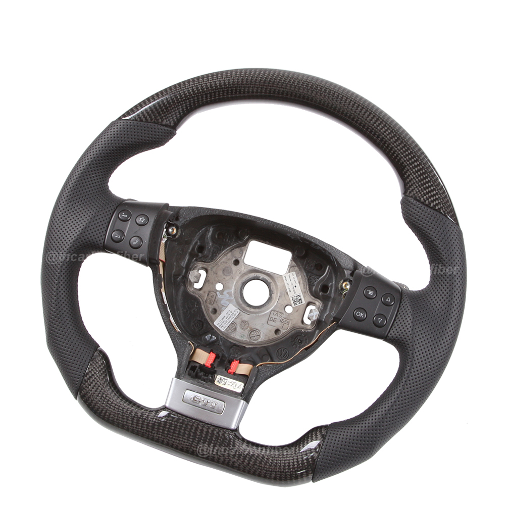 Carbon Fiber Steering Wheel for VW GTI, Golf, Scirocco, Polo, Jetta, Tiguan, Passat, Touran, Arteon