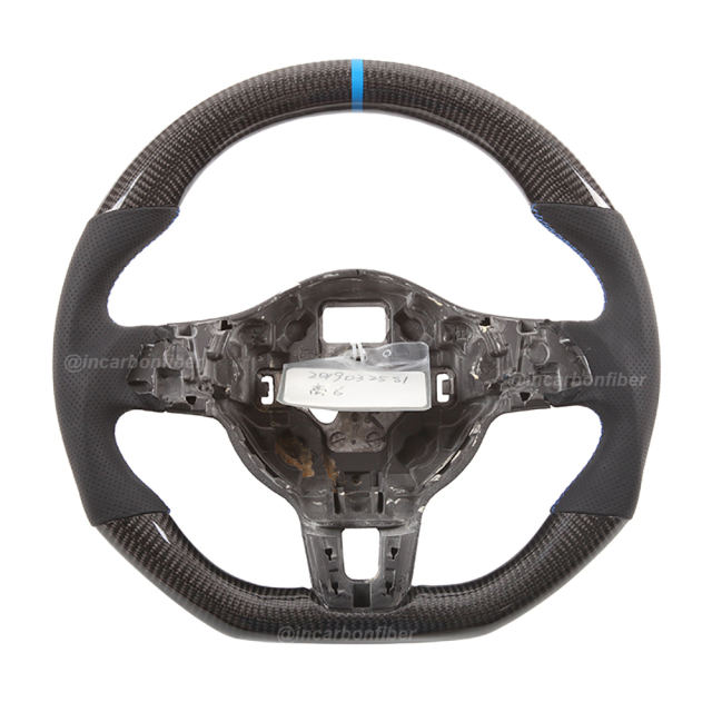 Carbon Fiber Steering Wheel for VW GTI, Golf, Scirocco, Polo, Jetta, Tiguan, Passat, Touran, Arteon